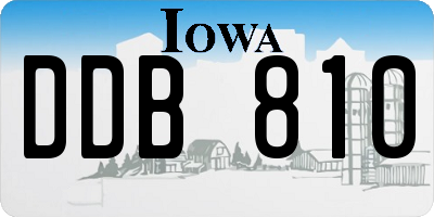 IA license plate DDB810