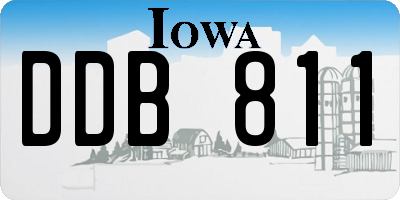 IA license plate DDB811