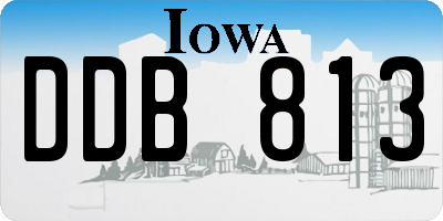 IA license plate DDB813
