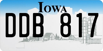 IA license plate DDB817