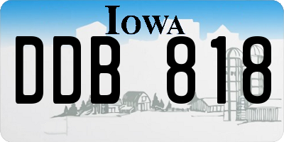 IA license plate DDB818
