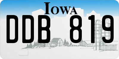 IA license plate DDB819