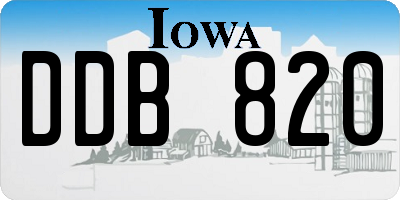 IA license plate DDB820
