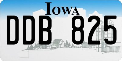 IA license plate DDB825