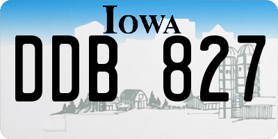 IA license plate DDB827