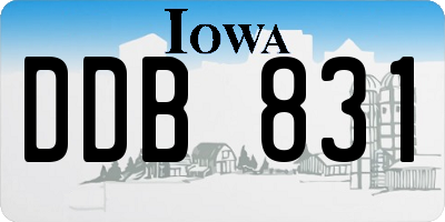IA license plate DDB831