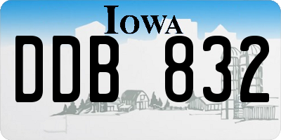 IA license plate DDB832