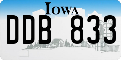 IA license plate DDB833