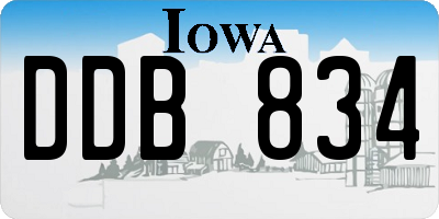 IA license plate DDB834