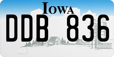 IA license plate DDB836