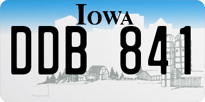 IA license plate DDB841