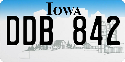 IA license plate DDB842