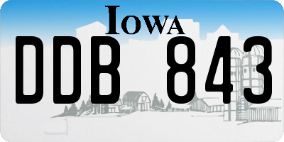 IA license plate DDB843