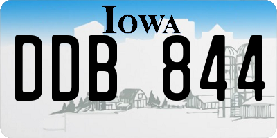 IA license plate DDB844