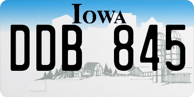 IA license plate DDB845
