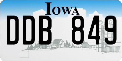 IA license plate DDB849