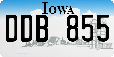IA license plate DDB855