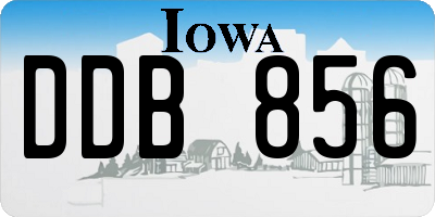 IA license plate DDB856