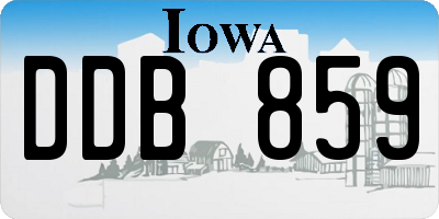 IA license plate DDB859