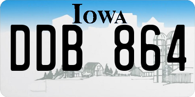 IA license plate DDB864