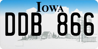 IA license plate DDB866