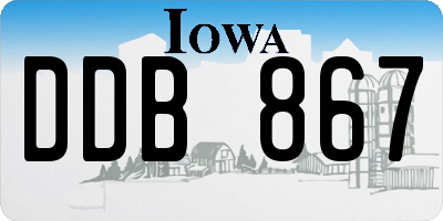 IA license plate DDB867