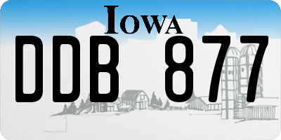 IA license plate DDB877