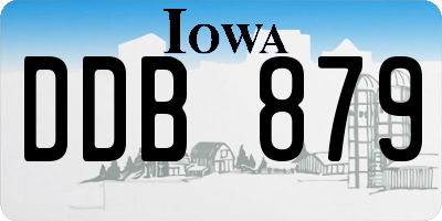 IA license plate DDB879