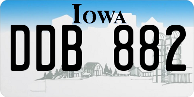 IA license plate DDB882