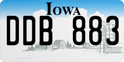 IA license plate DDB883