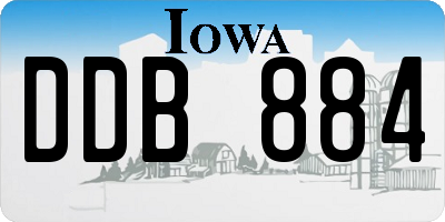 IA license plate DDB884