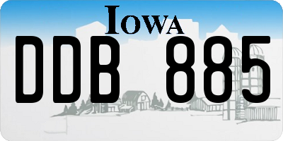 IA license plate DDB885