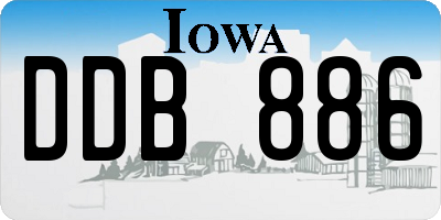 IA license plate DDB886