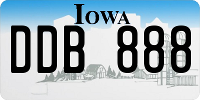 IA license plate DDB888
