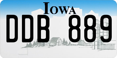 IA license plate DDB889