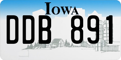 IA license plate DDB891