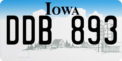 IA license plate DDB893
