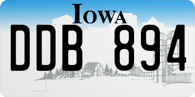 IA license plate DDB894