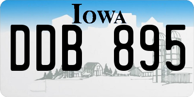 IA license plate DDB895