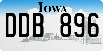 IA license plate DDB896