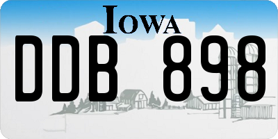 IA license plate DDB898