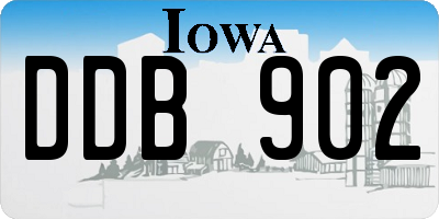 IA license plate DDB902