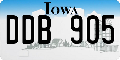 IA license plate DDB905