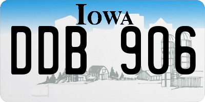 IA license plate DDB906