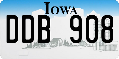 IA license plate DDB908