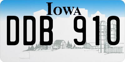 IA license plate DDB910