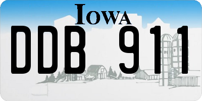 IA license plate DDB911