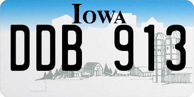 IA license plate DDB913