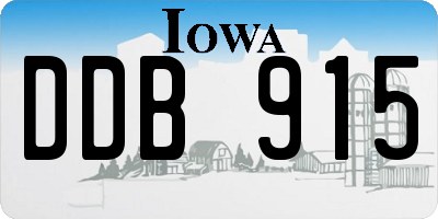 IA license plate DDB915