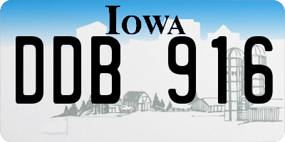IA license plate DDB916